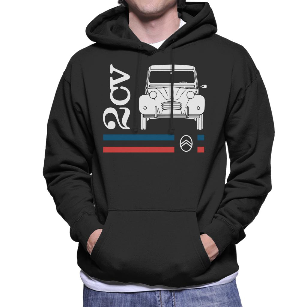 Citroën White 2CV Racing Stripes Men's Hooded Sweatshirt product image 1