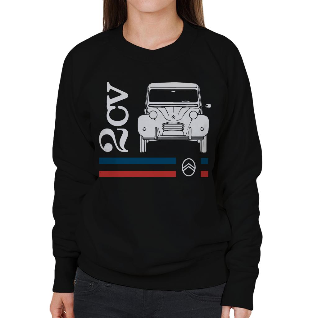 Citroën White 2CV Racing Stripes Women's Sweatshirt product image 1