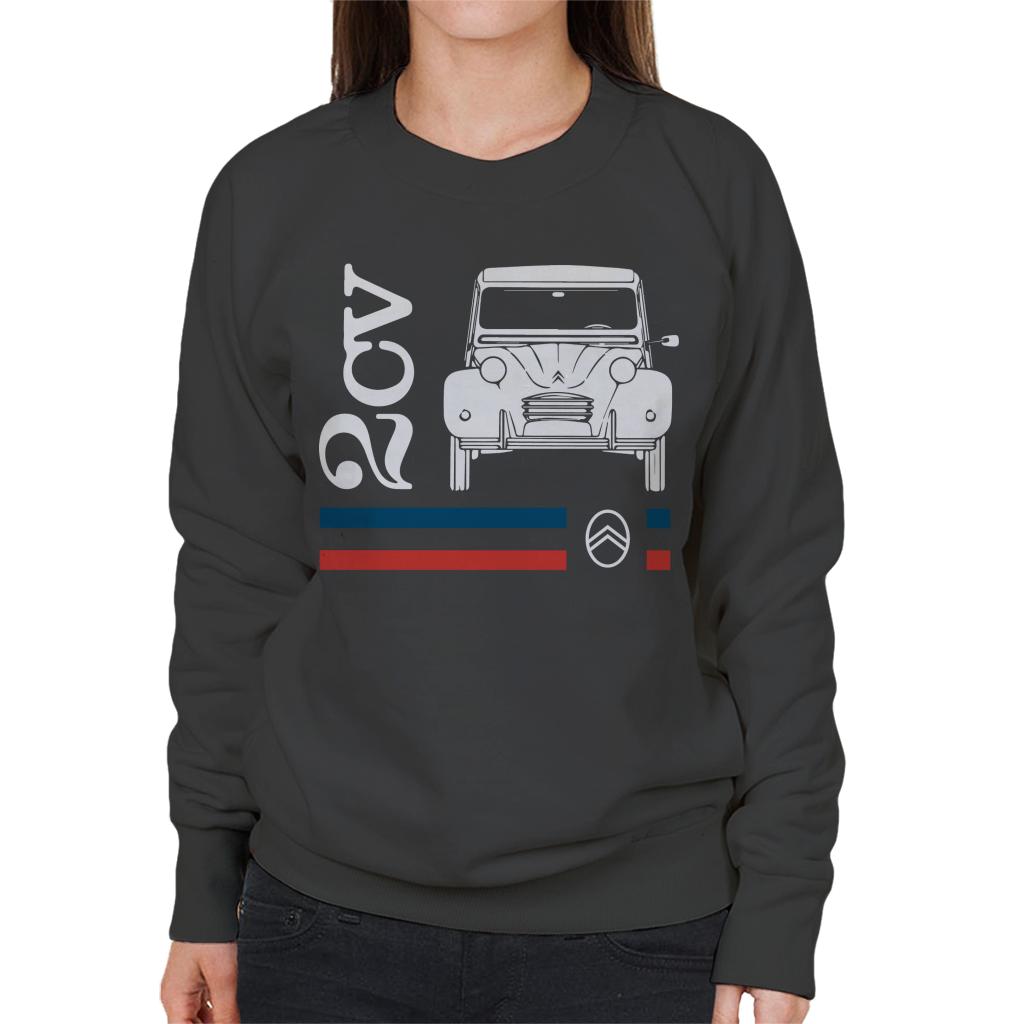 Citroën White 2CV Racing Stripes Women's Sweatshirt product image 4