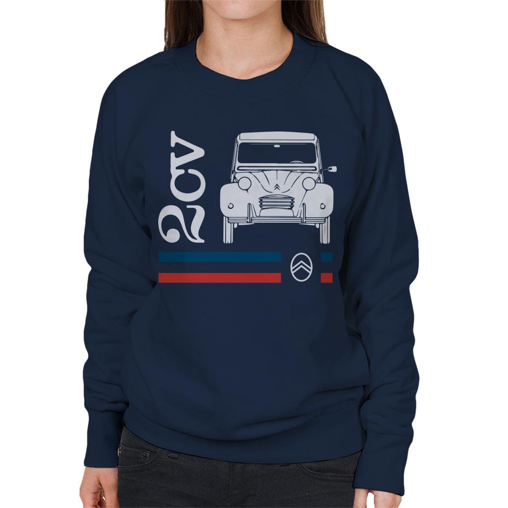 Citroën White 2CV Racing Stripes Women's Sweatshirt product image 6
