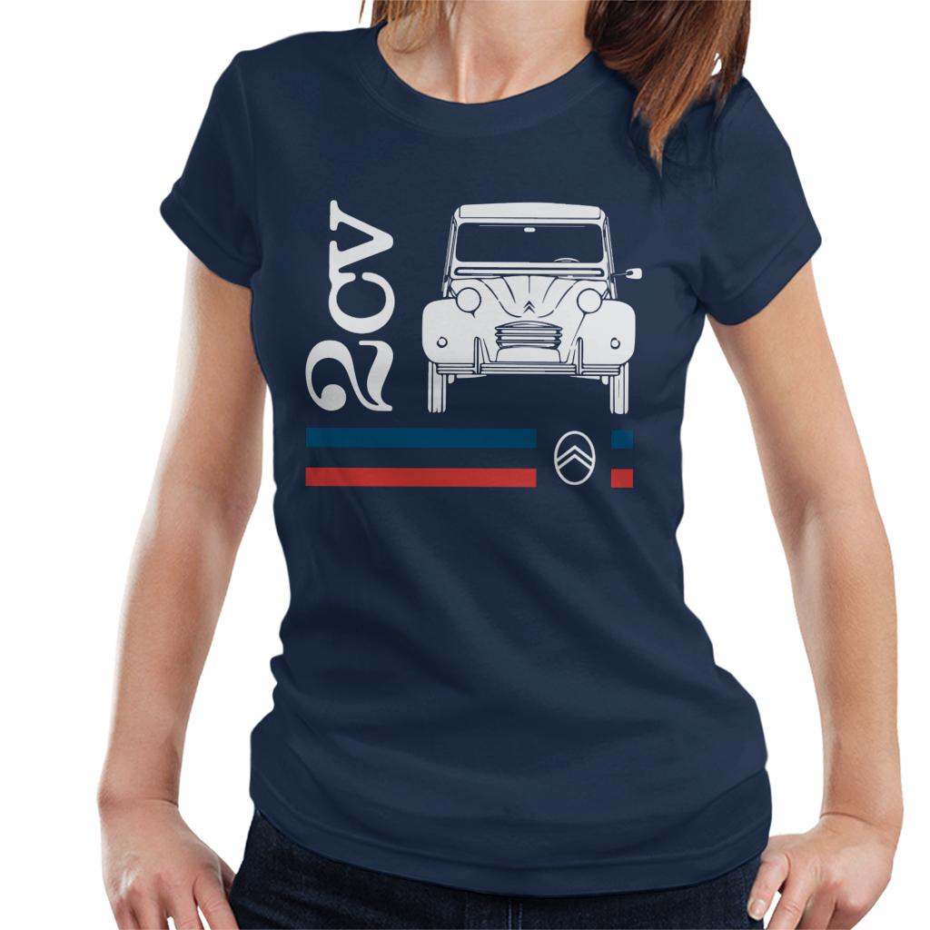 Citroën White 2CV Racing Stripes Women's T-Shirt product image 6