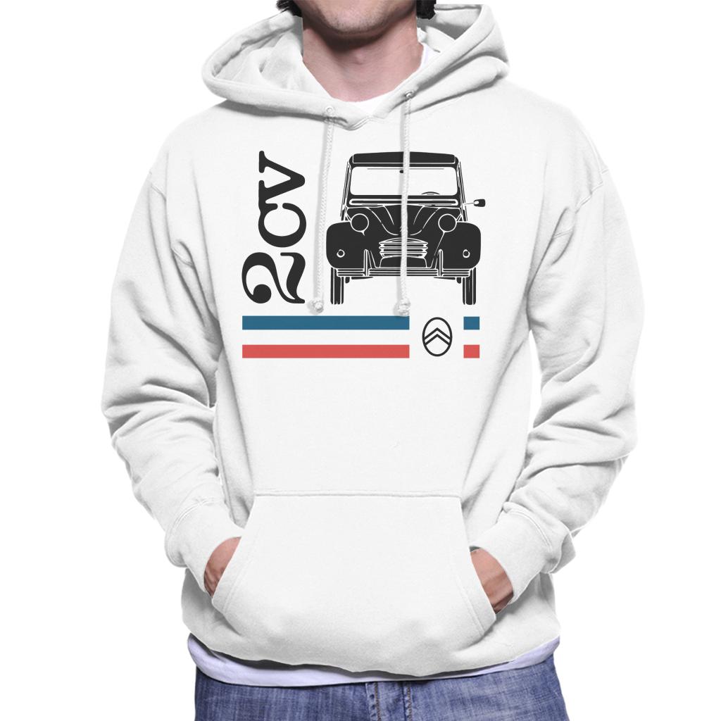 Citroën Black 2CV Racing Stripes Men's Hooded Sweatshirt product image 4