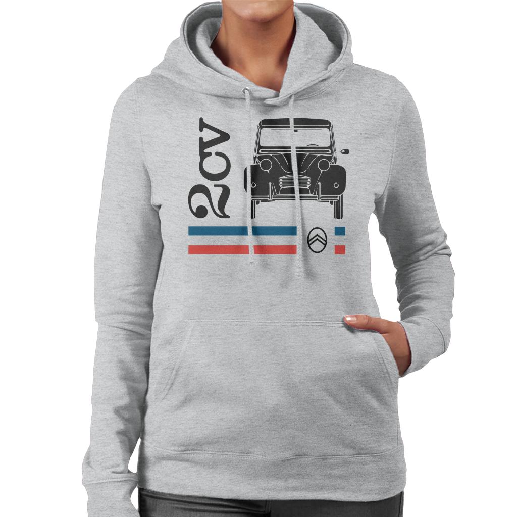 Citroën Black 2CV Racing Stripes Women's Hooded Sweatshirt product image 1