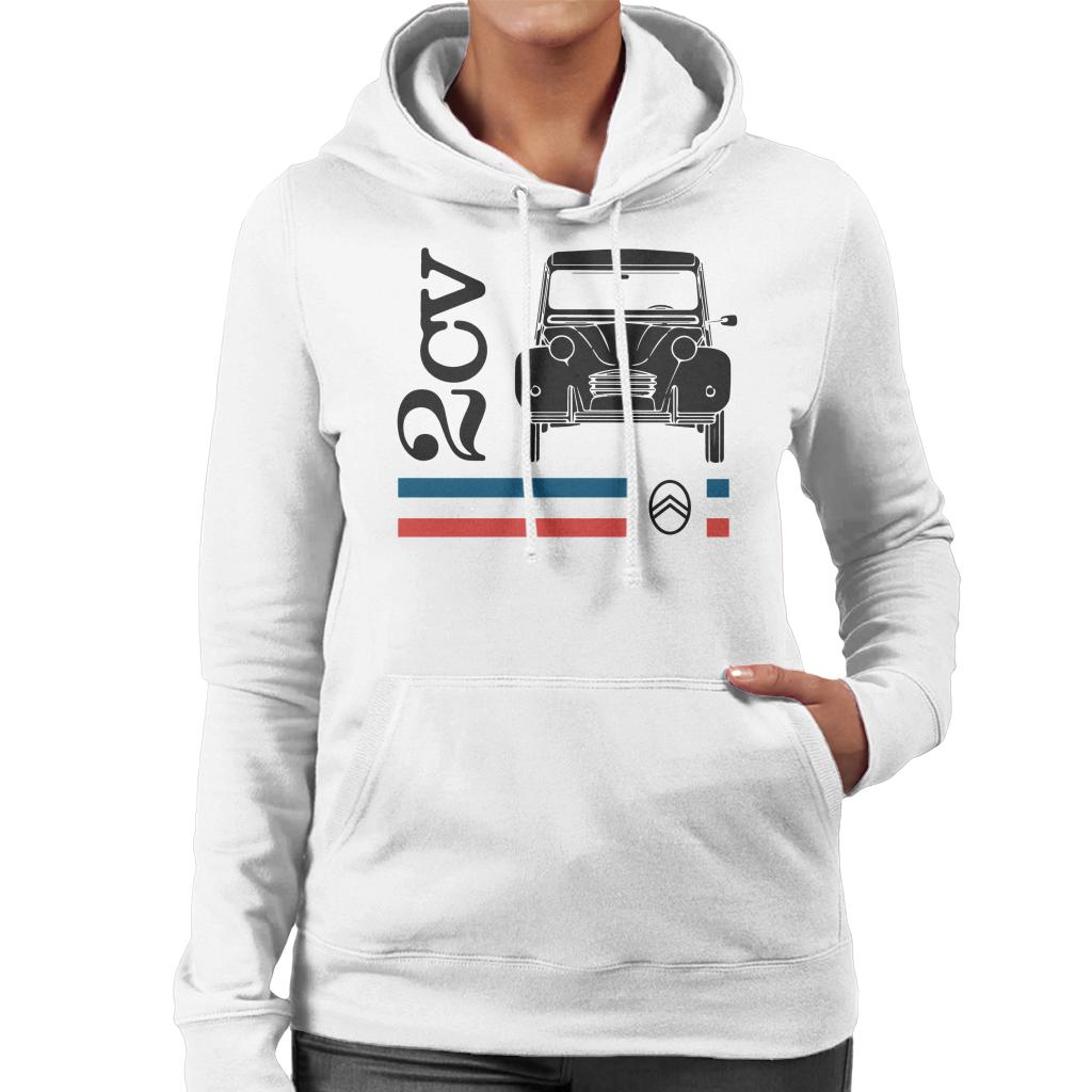 Citroën Black 2CV Racing Stripes Women's Hooded Sweatshirt product image 4