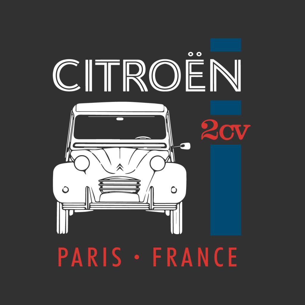 Citroën White 2CV Paris France Single Stripe Men's Hooded product image 5