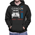 Citroën White 2CV Paris France Single Stripe Men's Hooded product image 1