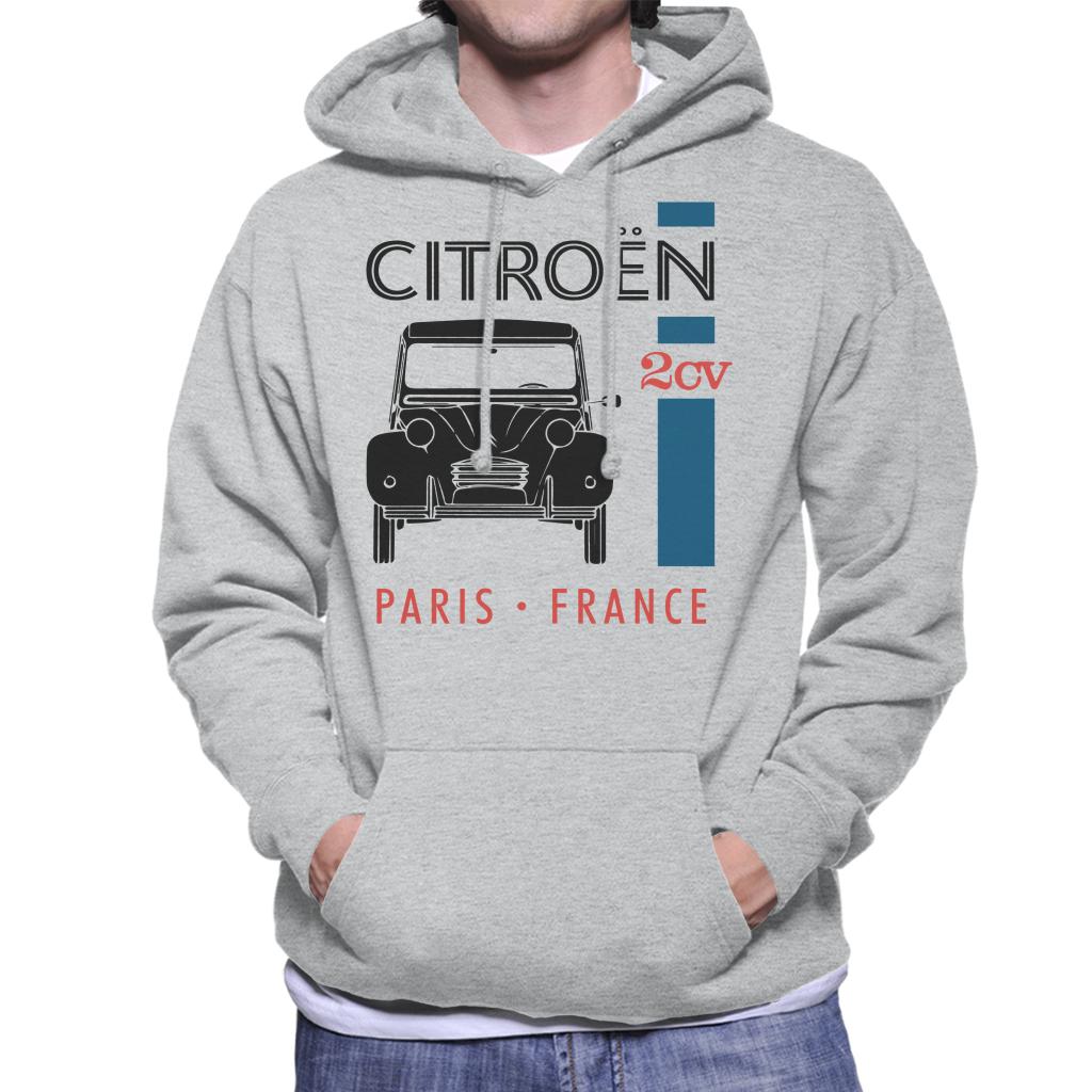 Citroën Black 2CV Paris France Single Stripe Men's Hooded product image 1