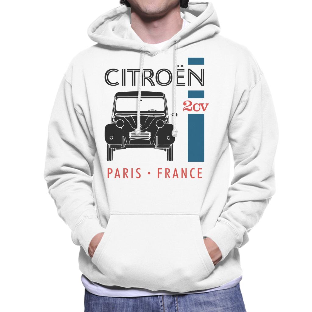 Citroën Black 2CV Paris France Single Stripe Men's Hooded product image 4