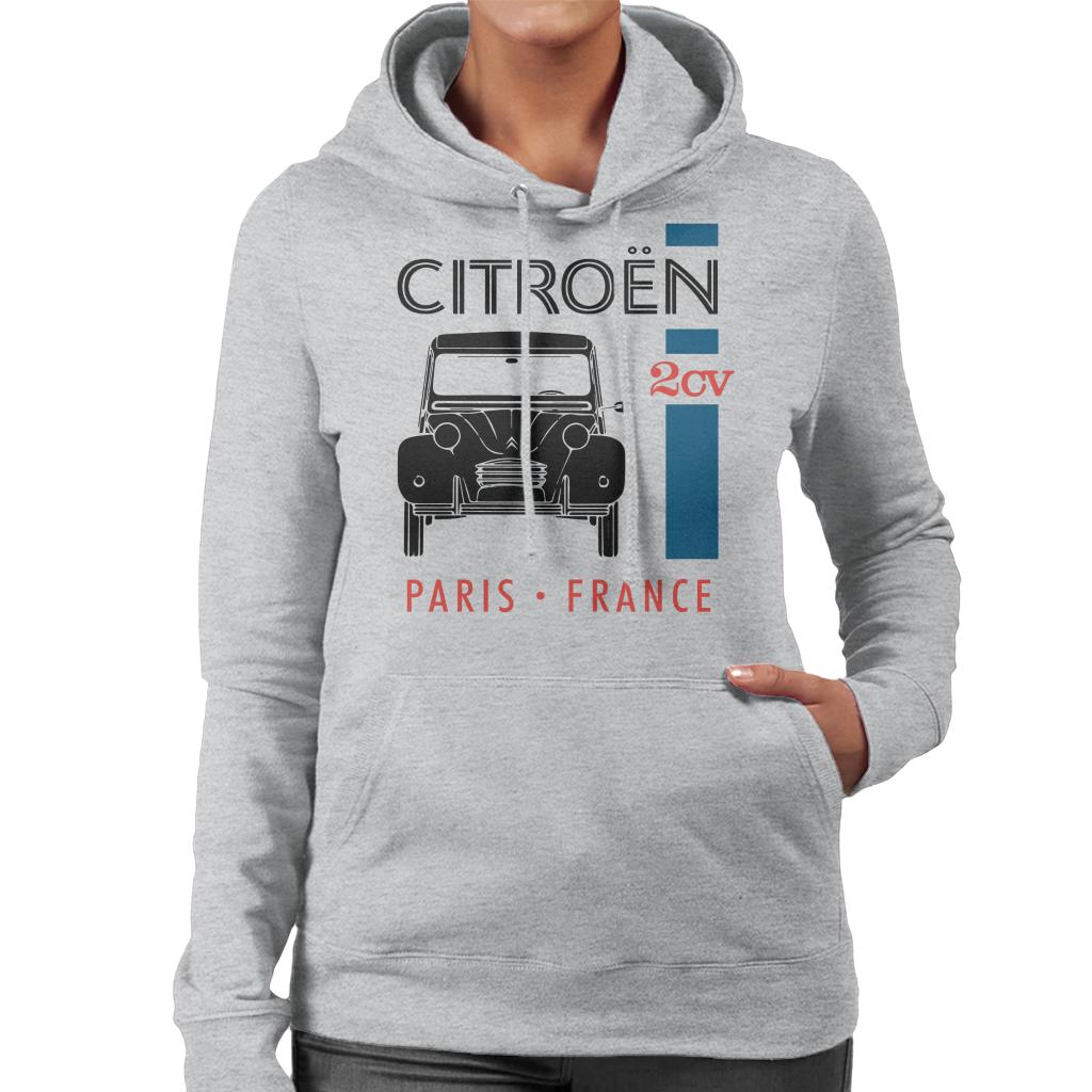 Citroën Black 2CV Paris France Single Stripe Women's Hooded product image 1