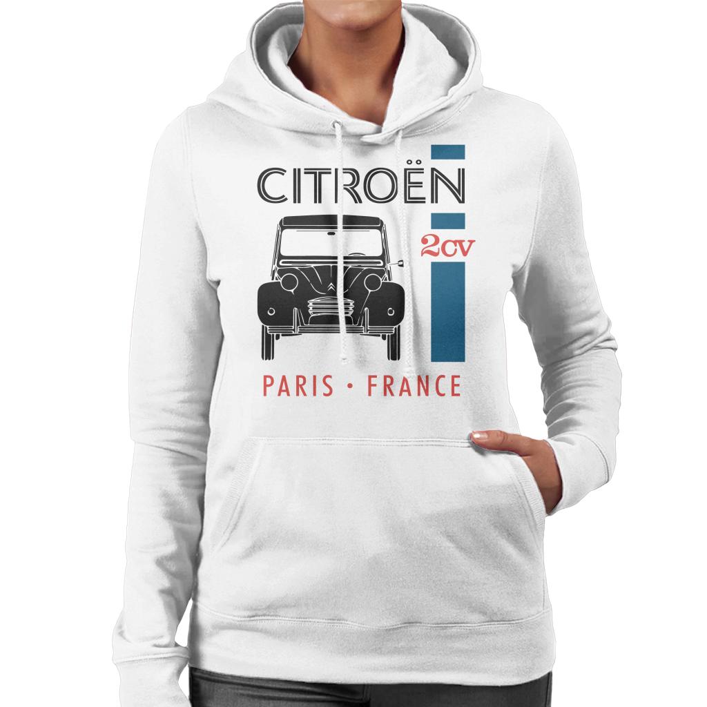 Citroën Black 2CV Paris France Single Stripe Women's Hooded product image 4
