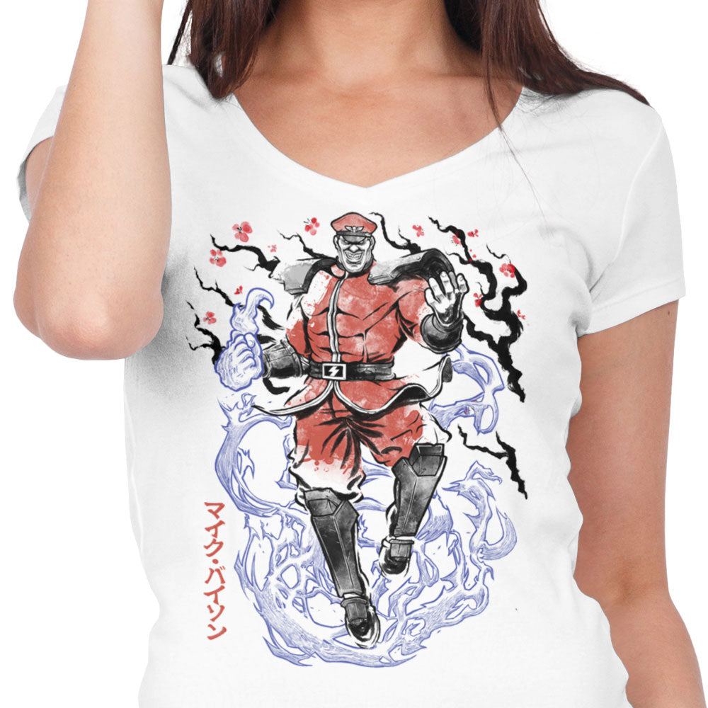 Crimson Dictator Sumi-e - Women's V-Neck product image 3