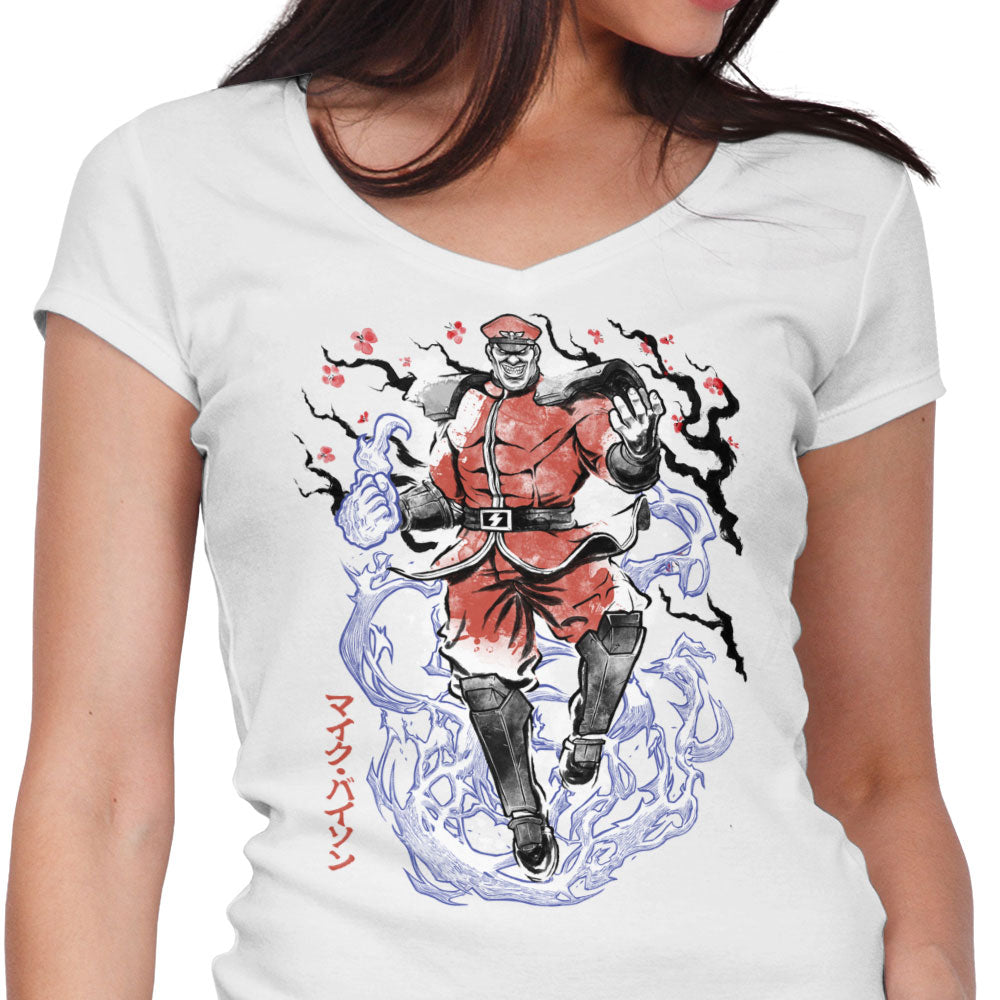 Crimson Dictator Sumi-e - Women's V-Neck product image 1