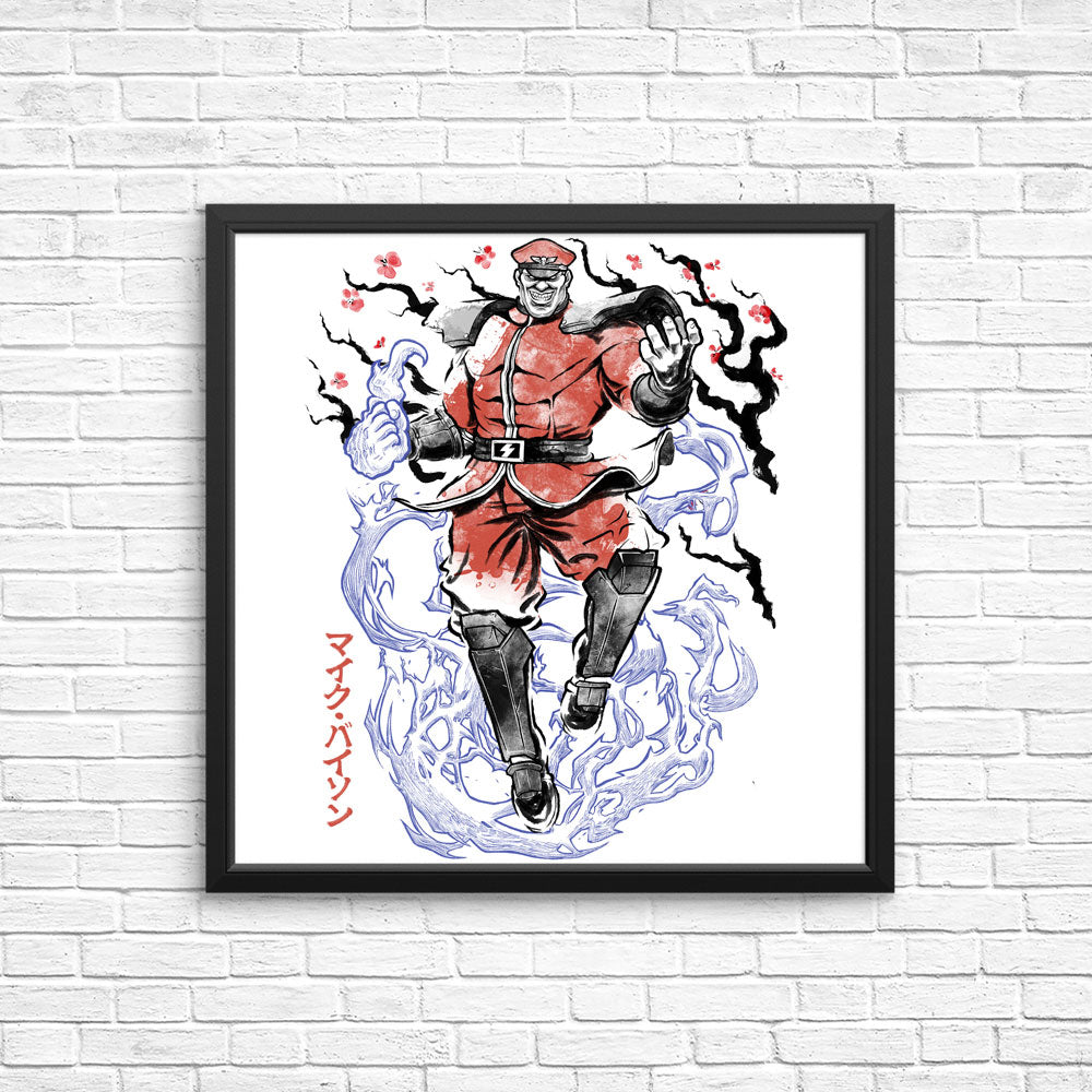 Crimson Dictator Sumi-e - Posters & Prints