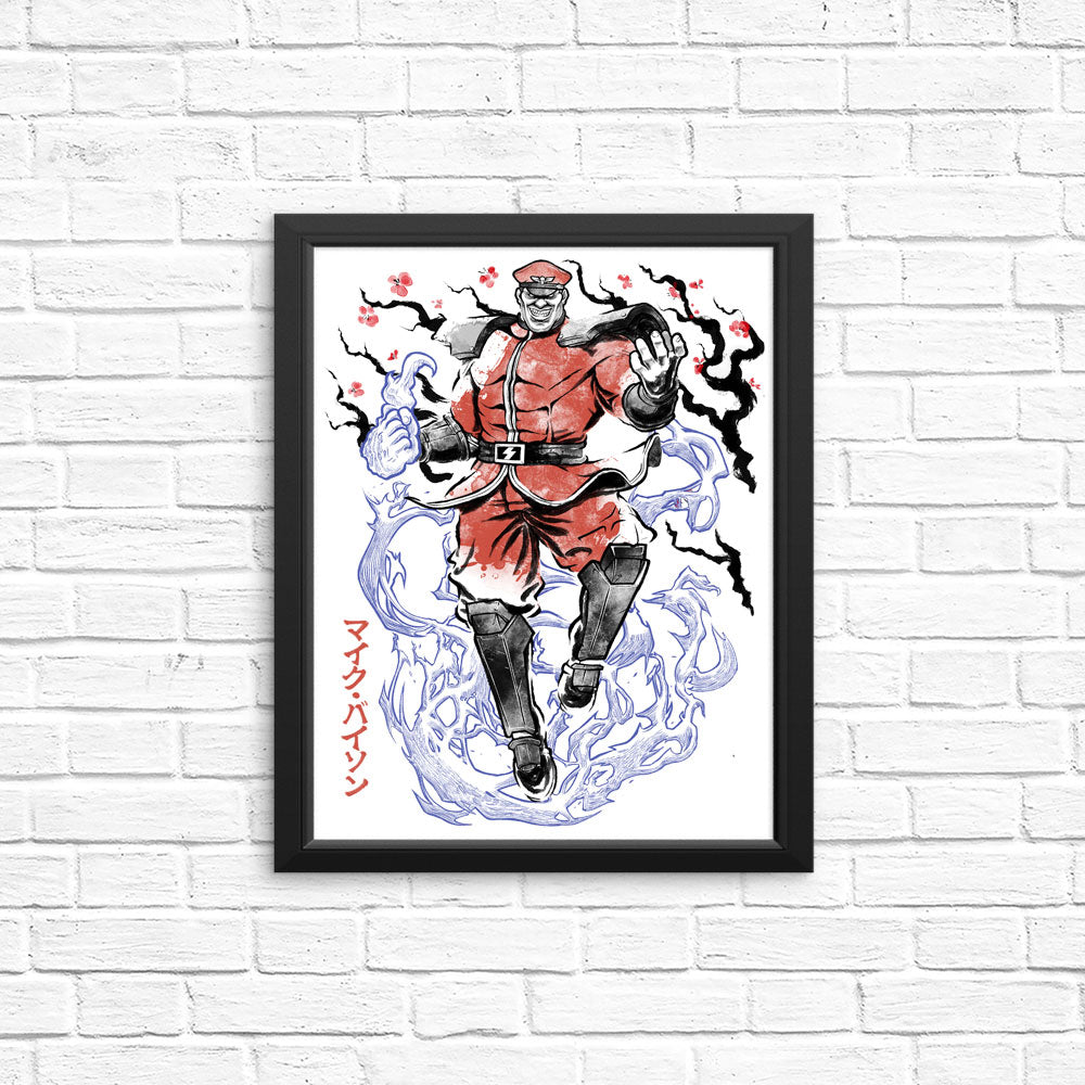 Crimson Dictator Sumi-e - Posters & Prints