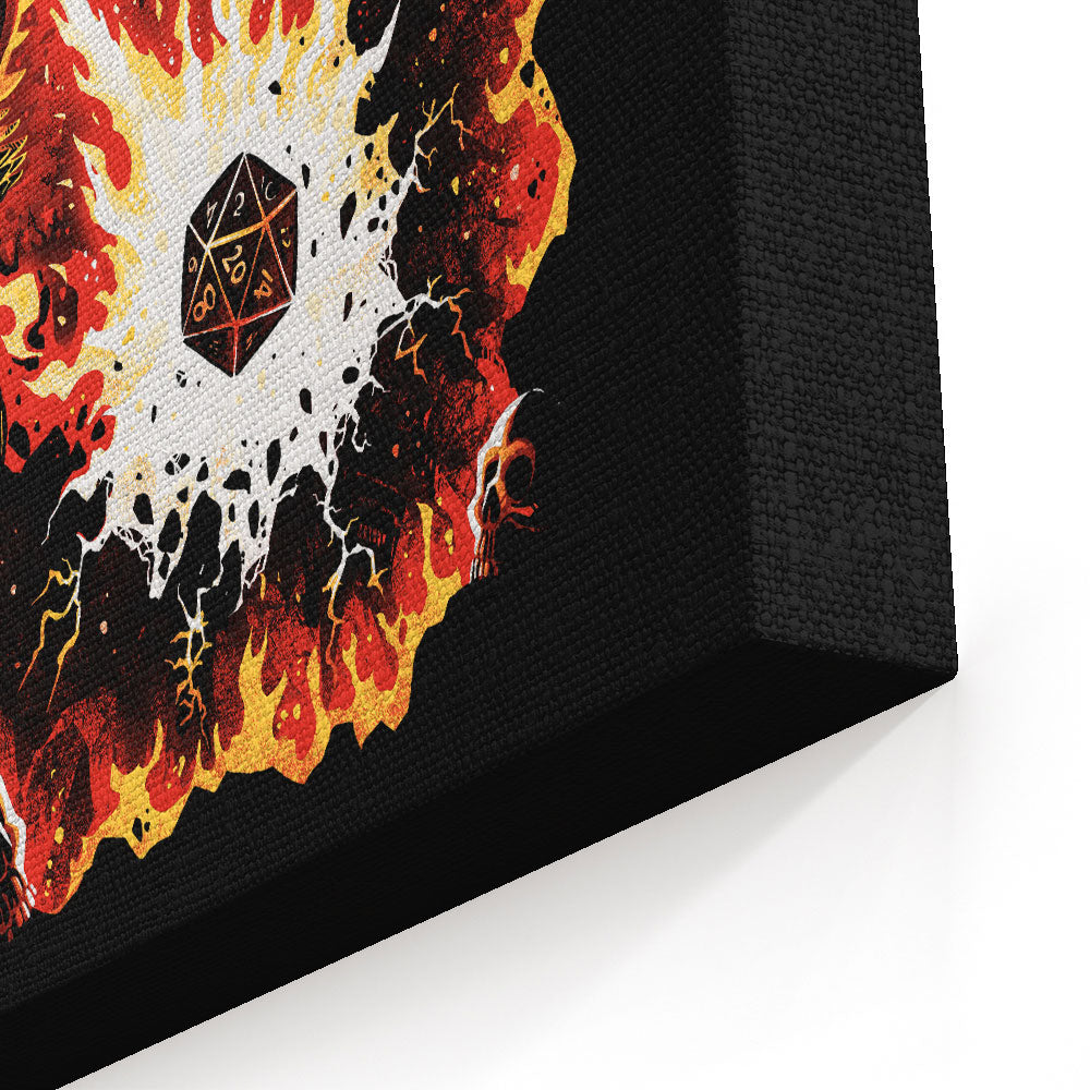 Fiery Red Dragon - Canvas Print