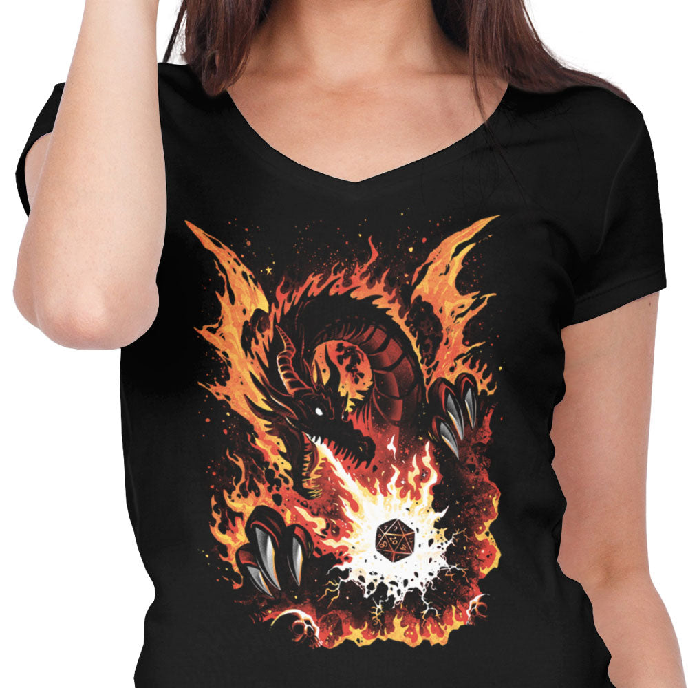 Fiery Red Dragon - Women's V-Neck product image 4