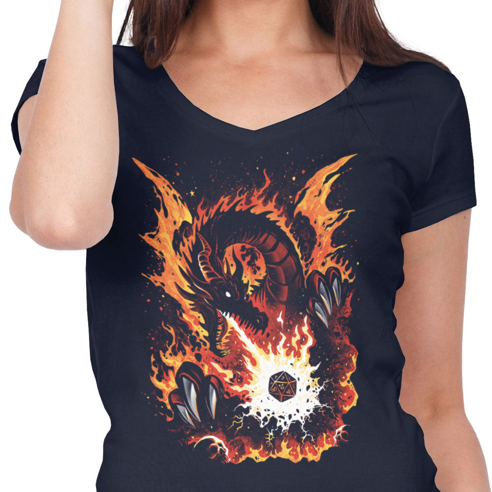 Fiery Red Dragon - Women's V-Neck product image 5