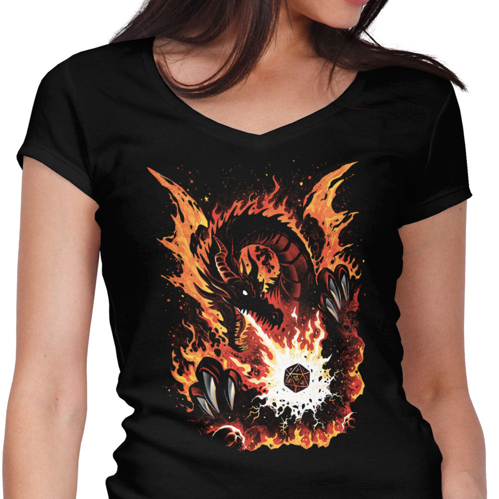 Fiery Red Dragon - Women's V-Neck product image 1