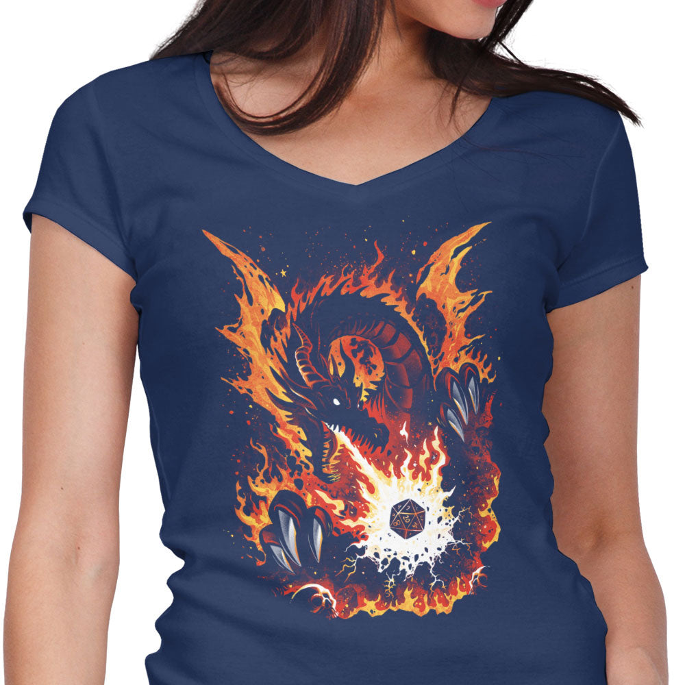 Fiery Red Dragon - Women's V-Neck product image 3