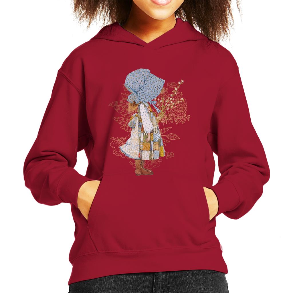 Holly Hobbie Classic Hat And Flowers Kid's Hooded Sweatshirt