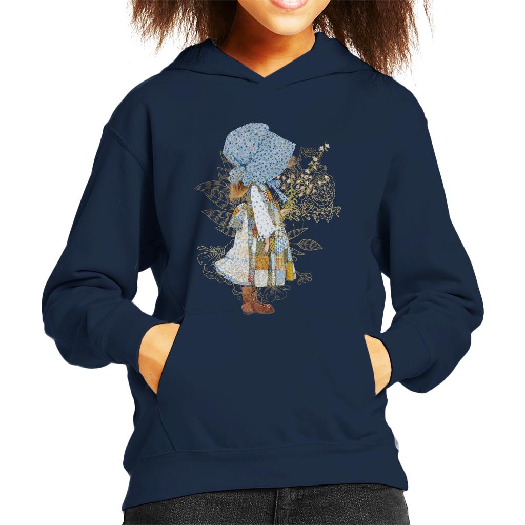 Holly Hobbie Classic Hat And Flowers Kid's Hooded Sweatshirt