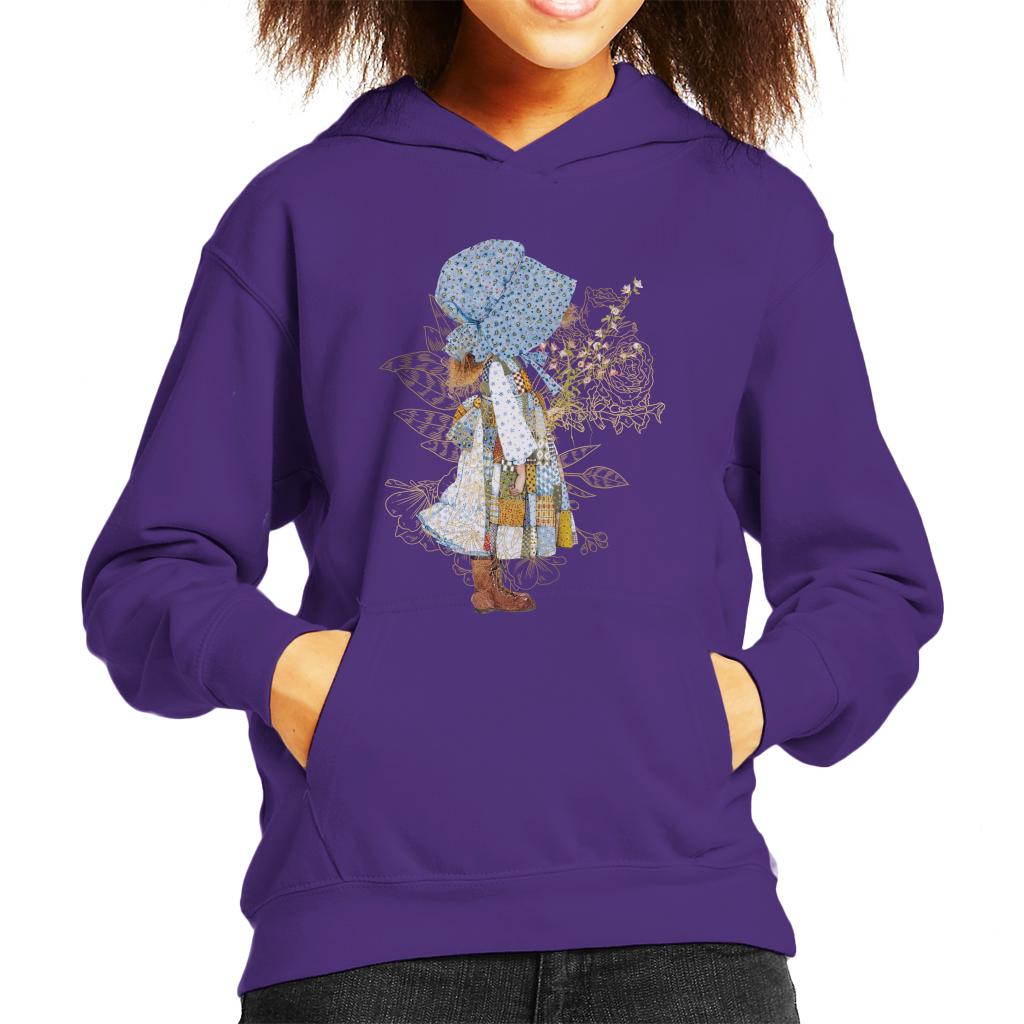 Holly Hobbie Classic Hat And Flowers Kid's Hooded Sweatshirt