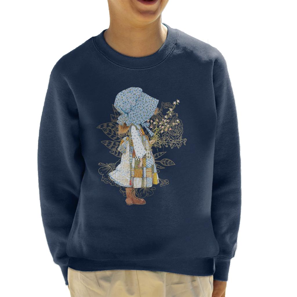 Holly Hobbie Classic Hat And Flowers Kid's Sweatshirt