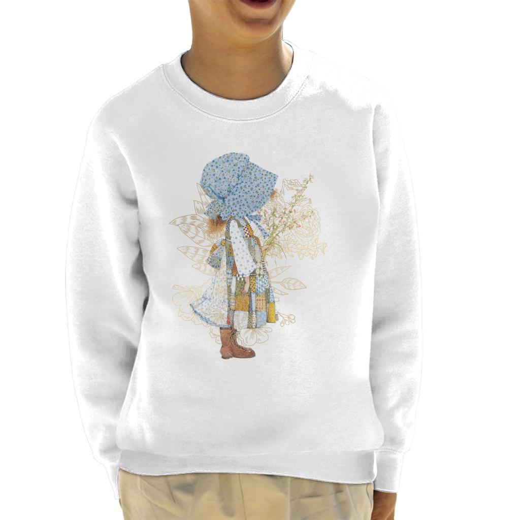 Holly Hobbie Classic Hat And Flowers Kid's Sweatshirt