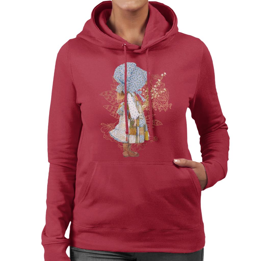Holly Hobbie Classic Hat And Flowers Women's Hooded Sweatshirt