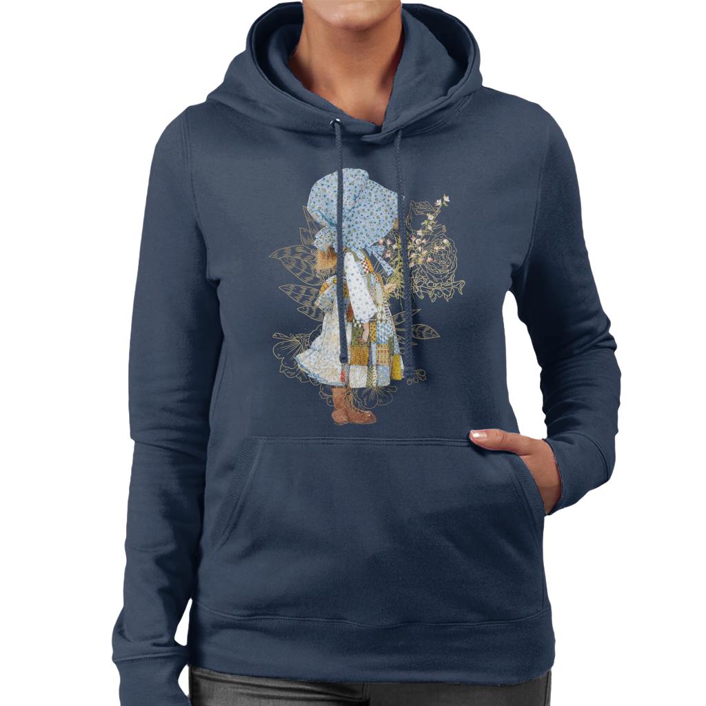 Holly Hobbie Classic Hat And Flowers Women's Hooded Sweatshirt