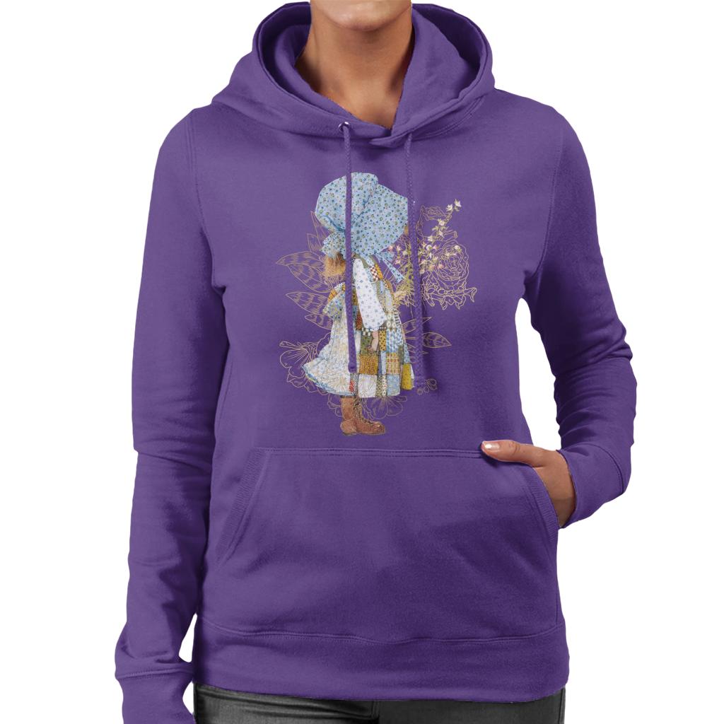 Holly Hobbie Classic Hat And Flowers Women's Hooded Sweatshirt
