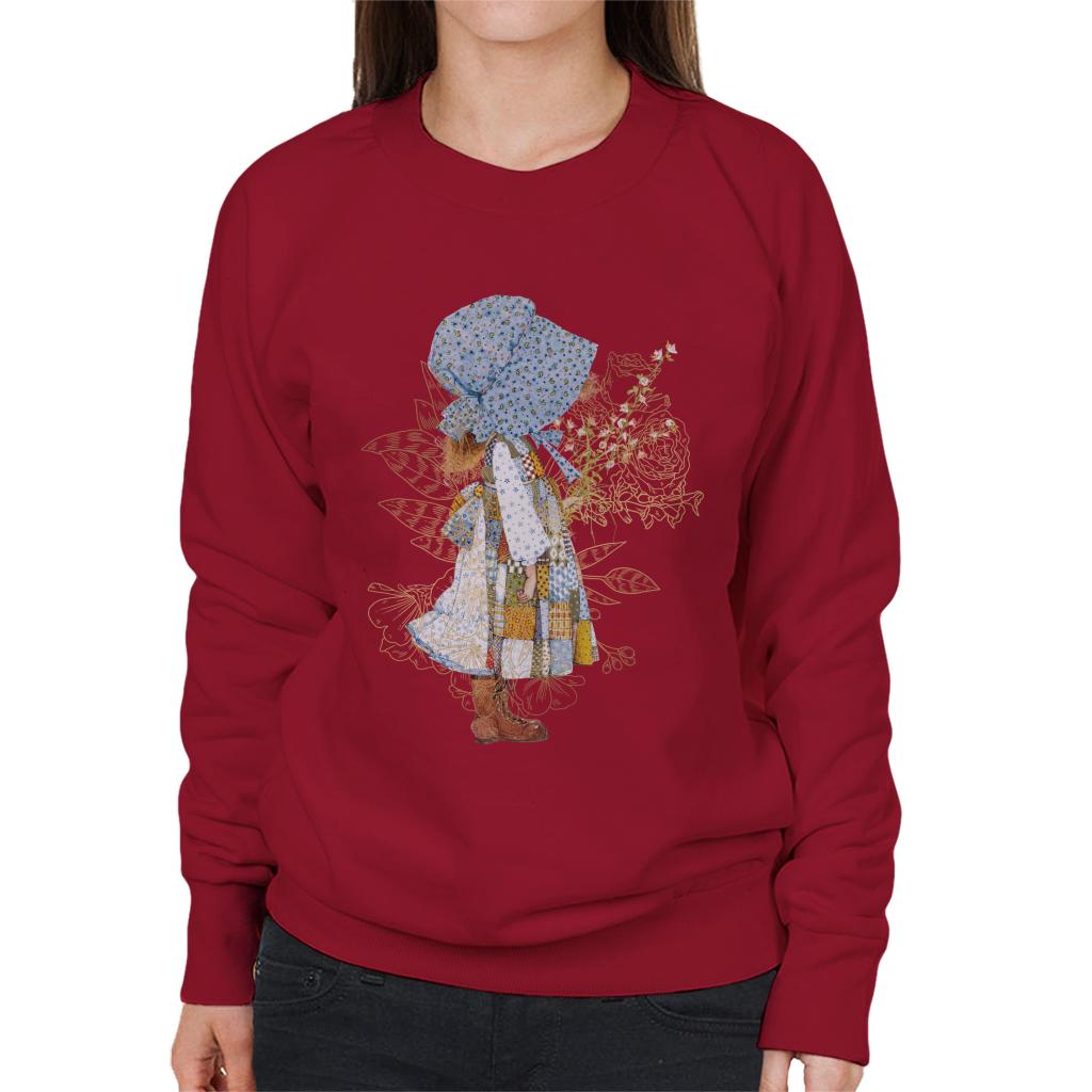 Holly Hobbie Classic Hat And Flowers Women's Sweatshirt