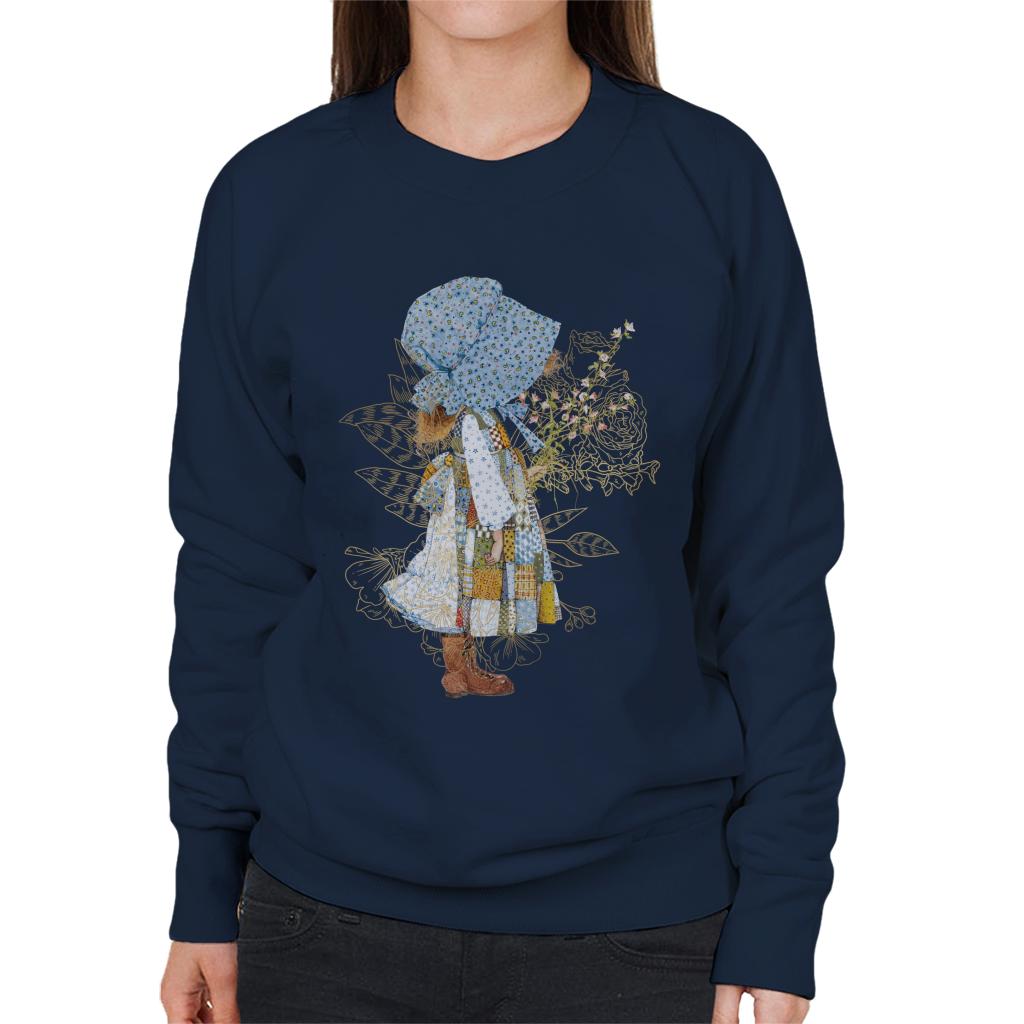 Holly Hobbie Classic Hat And Flowers Women's Sweatshirt