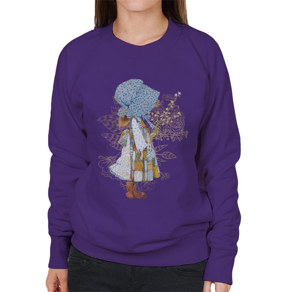 Holly Hobbie Classic Hat And Flowers Women's Sweatshirt