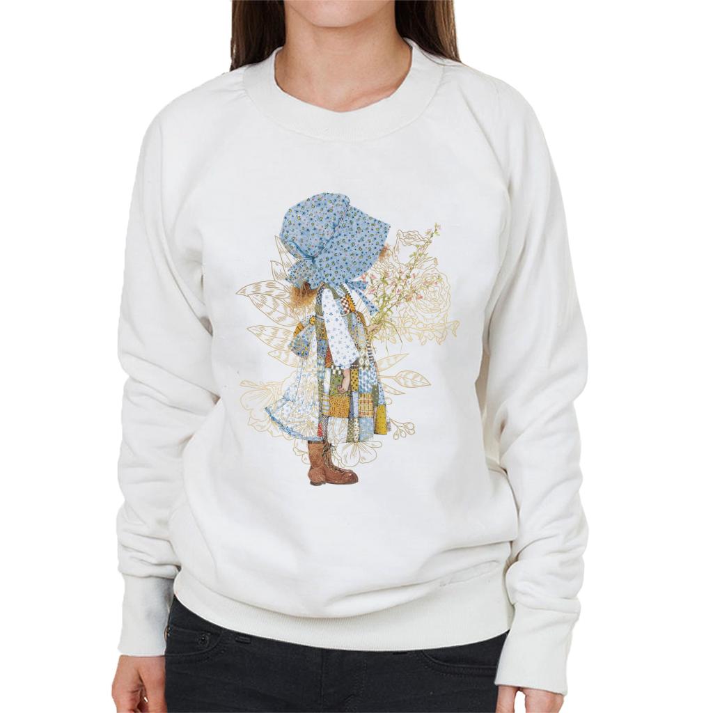 Holly Hobbie Classic Hat And Flowers Women's Sweatshirt