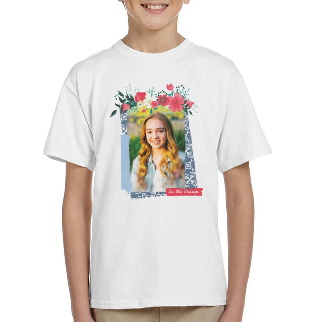 Holly Hobbie Be The Change Floral Border Kid's T-Shirt product image 4
