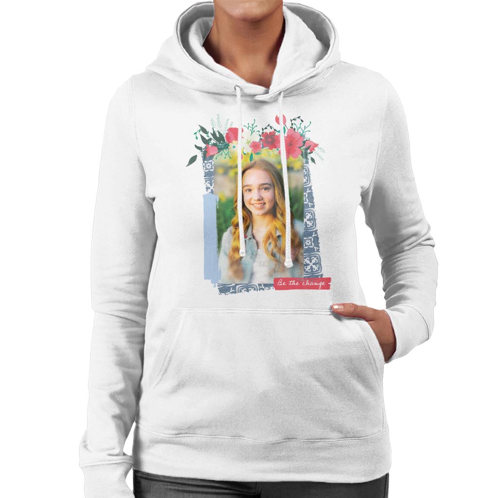 Holly Hobbie Be The Change Floral Border Women's Hooded product image 4