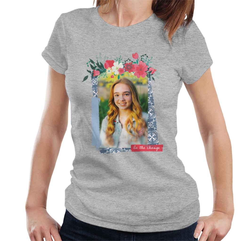 Holly Hobbie Be The Change Floral Border Women's T-Shirt product image 1