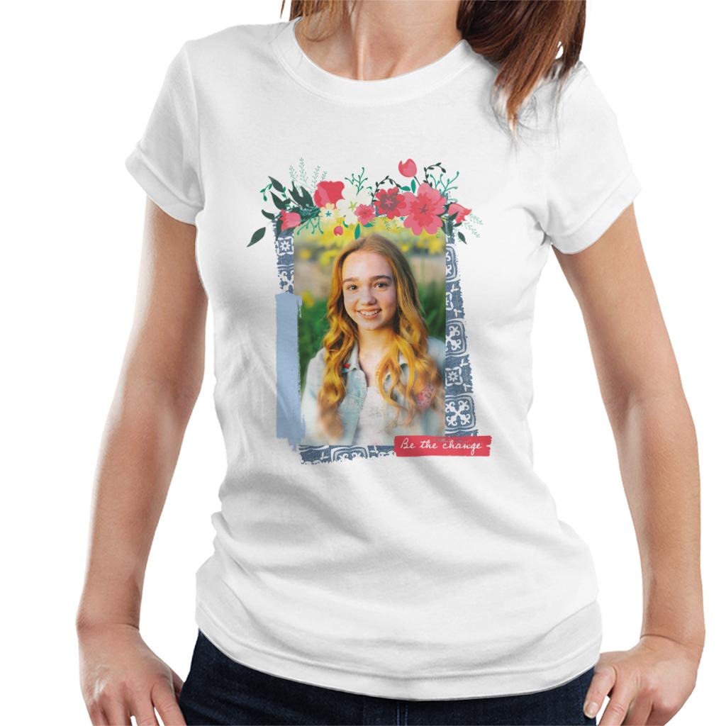 Holly Hobbie Be The Change Floral Border Women's T-Shirt product image 4