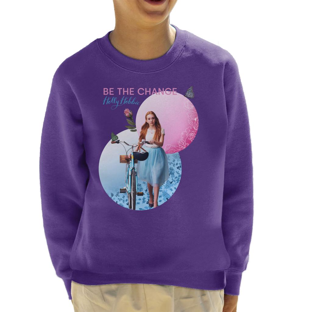 Holly Hobbie Holding Her Bike Kid's Sweatshirt product image 4