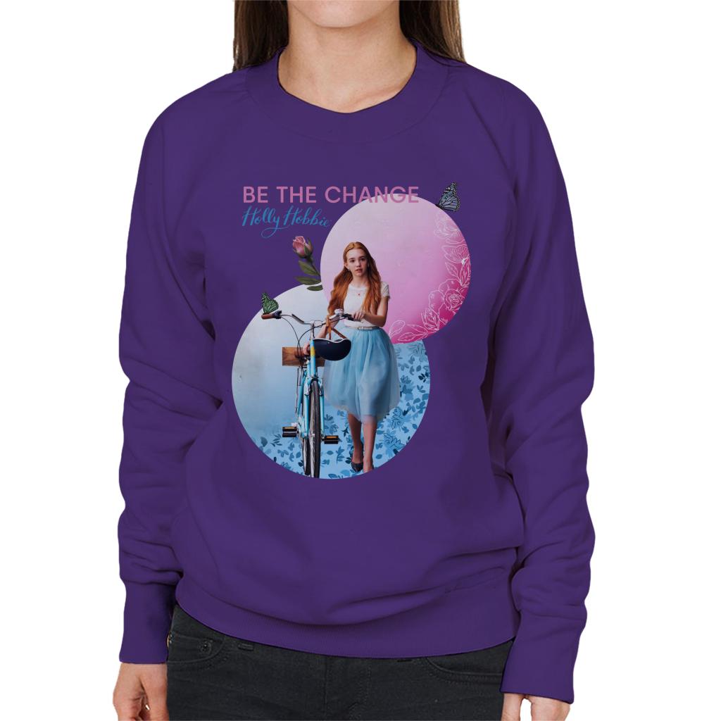 Holly Hobbie Holding Her Bike Women's Sweatshirt product image 4