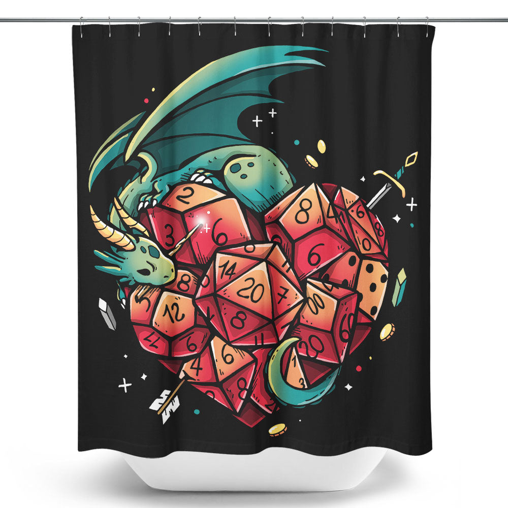 Heart of a Gamer - Shower Curtain