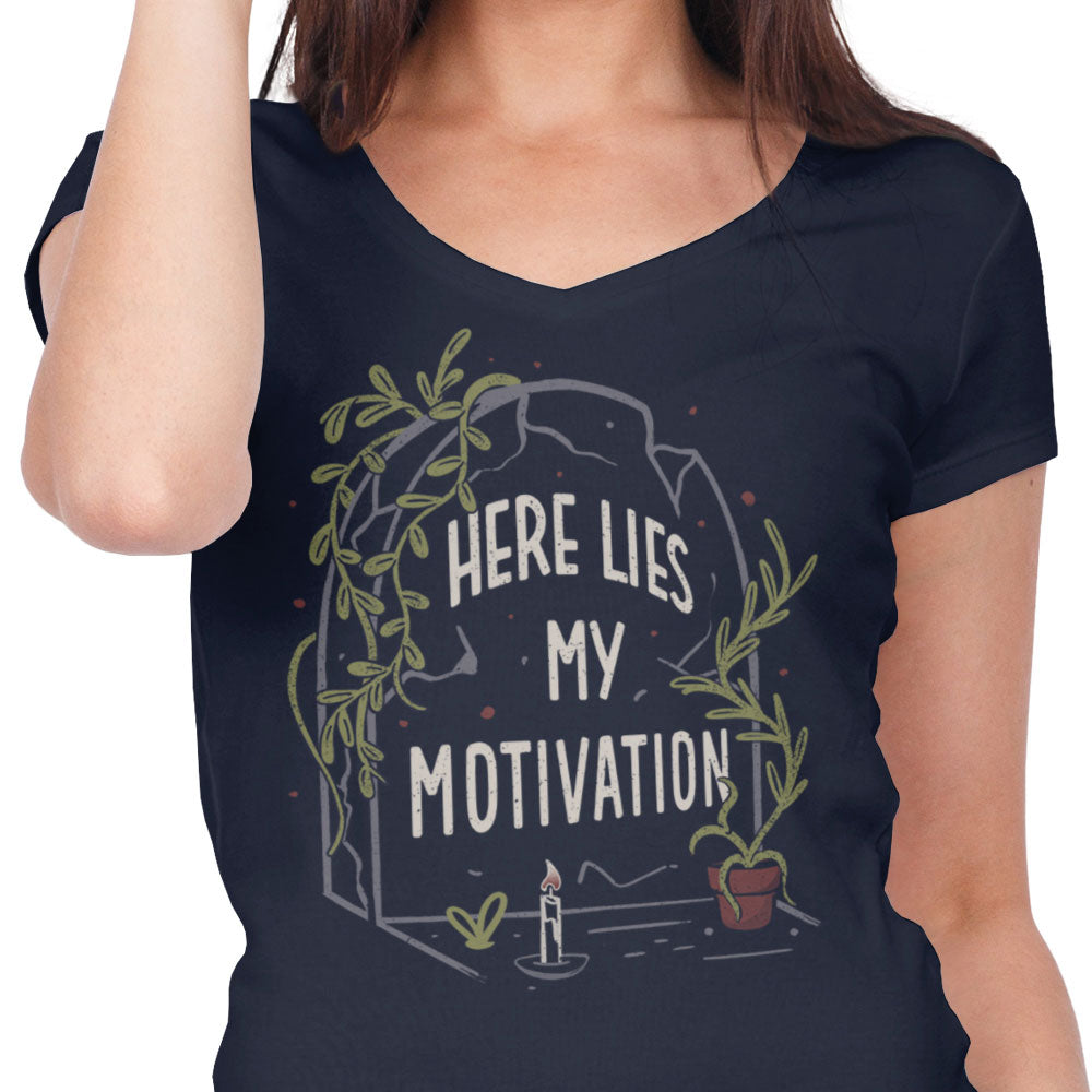 Here Lies My Motivation - Women's V-Neck product image 5