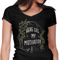 Here Lies My Motivation - Women's V-Neck product image 1