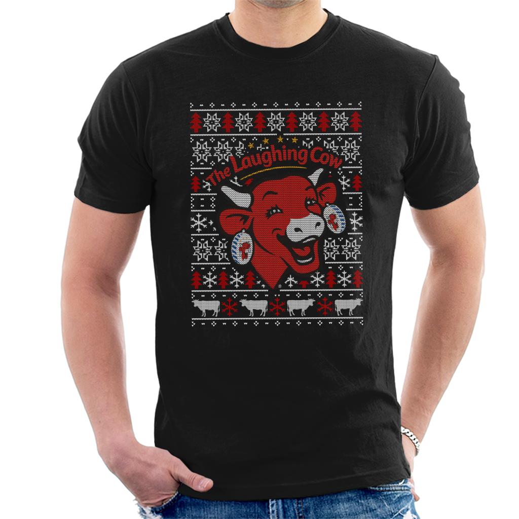 The Laughing Cow Christmas Contemporary Logo Men's T-Shirt product image 1