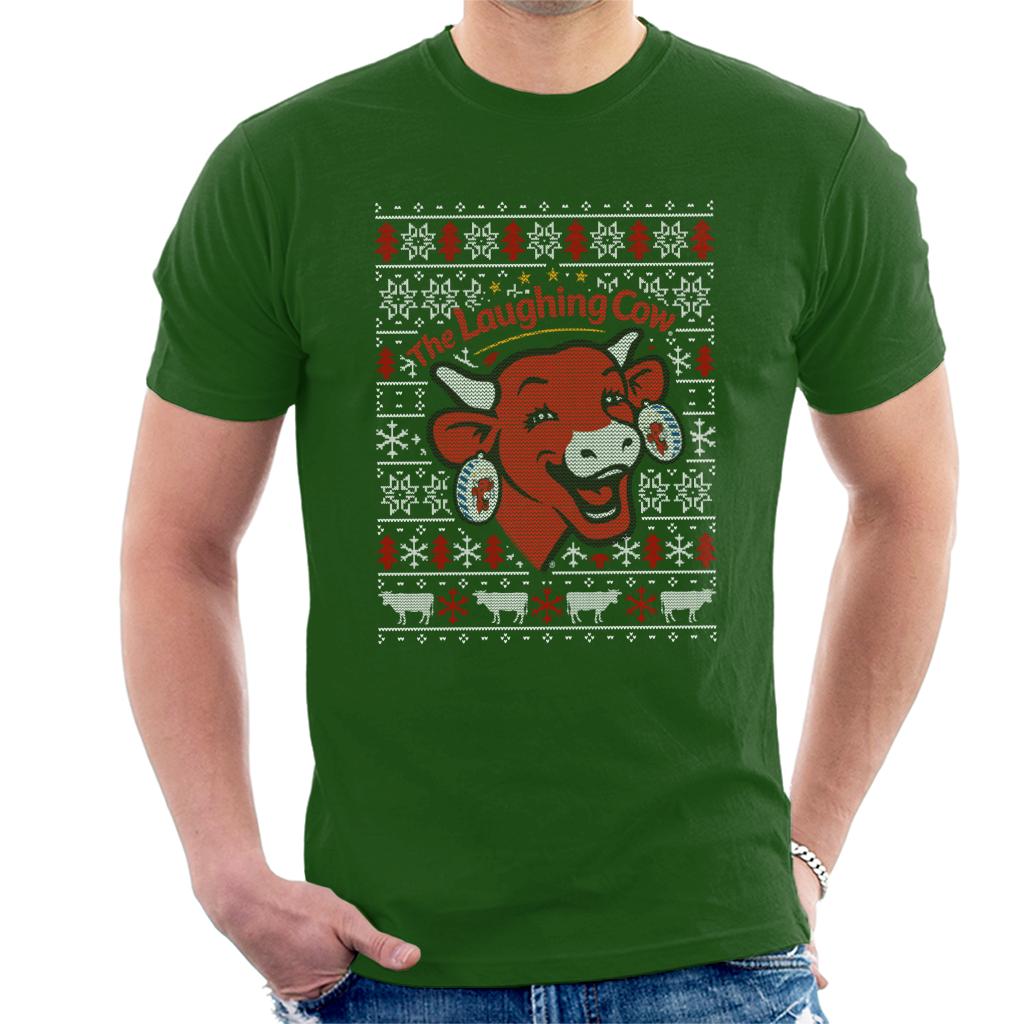The Laughing Cow Christmas Contemporary Logo Men's T-Shirt product image 4