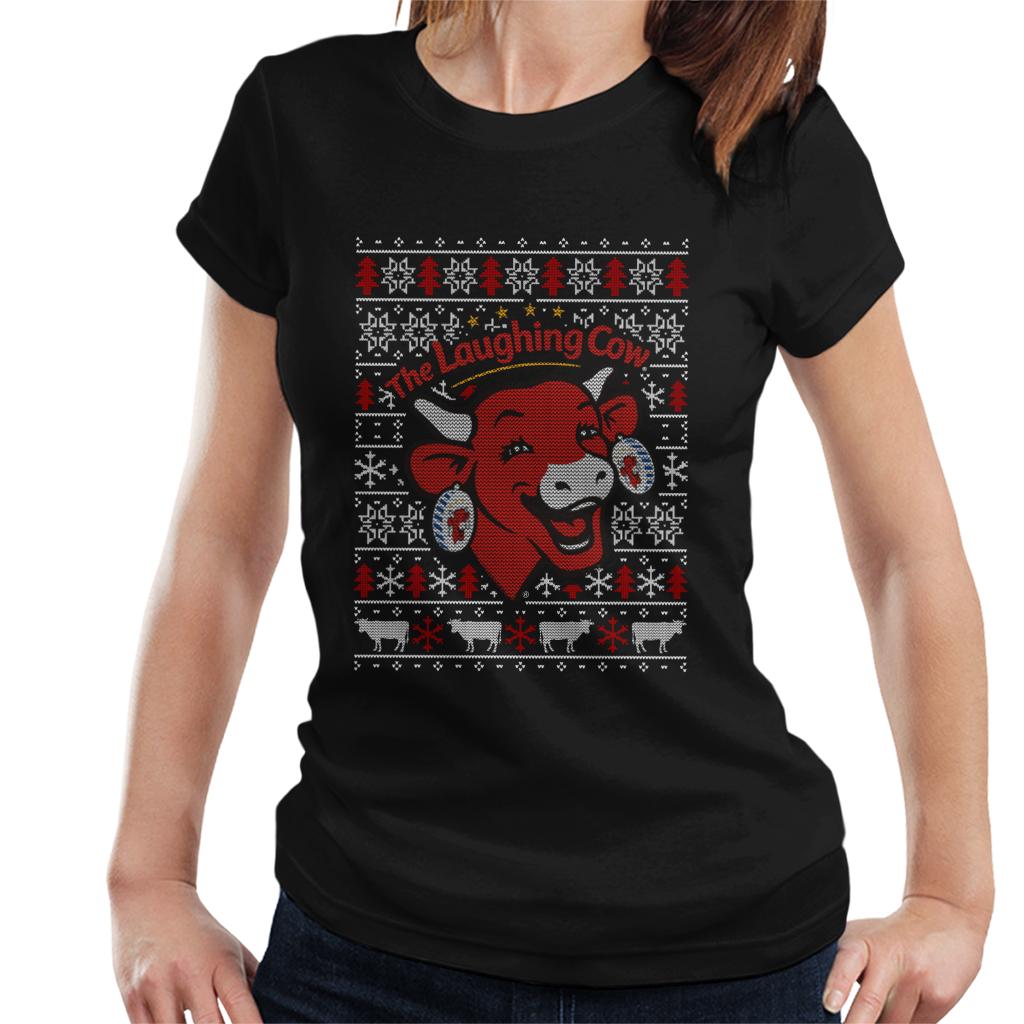The Laughing Cow Christmas Contemporary Logo Women's T-Shirt product image 1