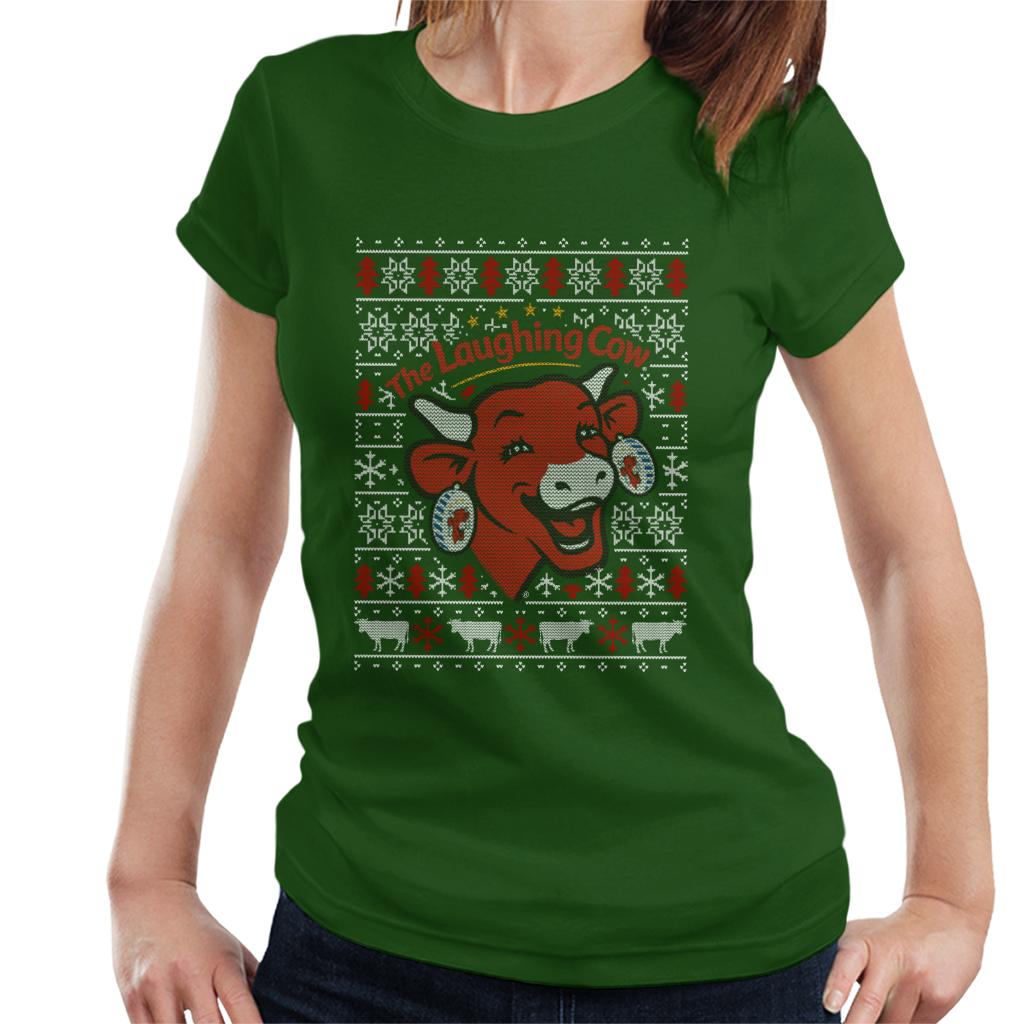The Laughing Cow Christmas Contemporary Logo Women's T-Shirt product image 4