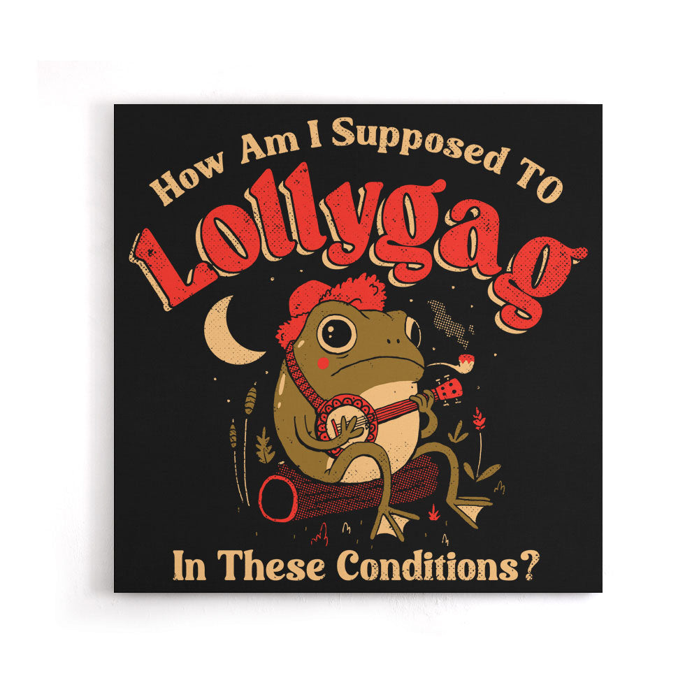 Lollygagging Frog - Canvas Print