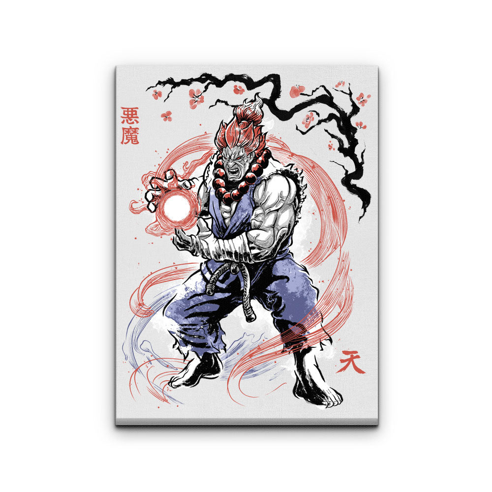Master of the Fist Sumi-e - Canvas Print